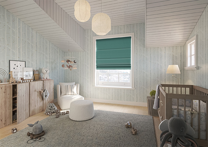 Stamford, Peacock - Twist&Fit Roman Blind - Image 7